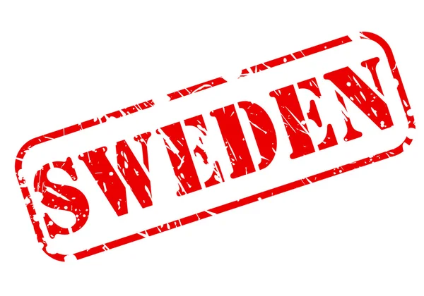 Σουηδία κόκκινη σφραγίδα κειμένου σε λευκό — Διανυσματικό Αρχείο