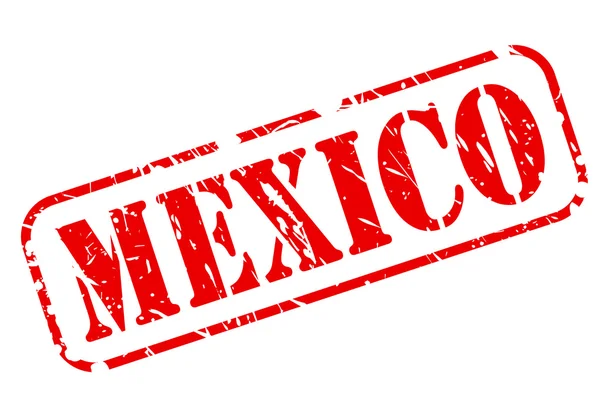 メキシコ赤いスタンプ テキスト白 — ストックベクタ