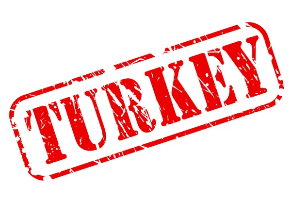 Turecko červené razítko text na bílém pozadí — Stockový vektor