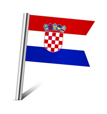 Hırvatistan bayrağı pin