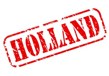 Holland kırmızı damga metni beyaz