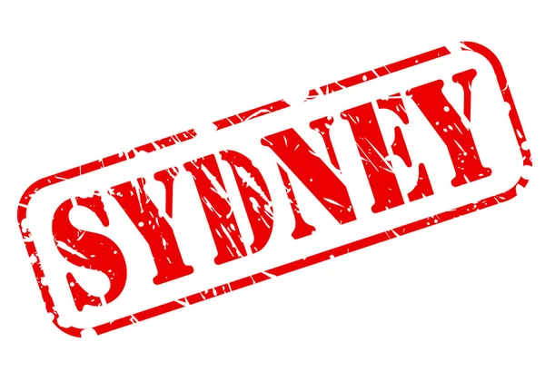 Sydney kırmızı damga metni — Stok Vektör