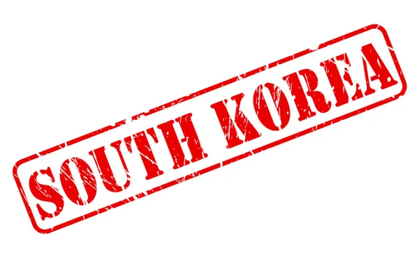 Corea del Sur rojo sello texto — Archivo Imágenes Vectoriales