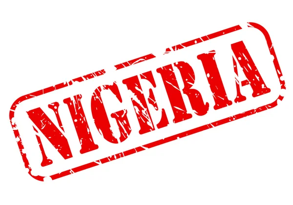 Nigéria piros bélyegzőszöveg — Stock Vector