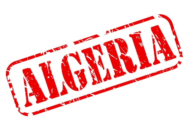 Algeria timbro rosso testo — Vettoriale Stock