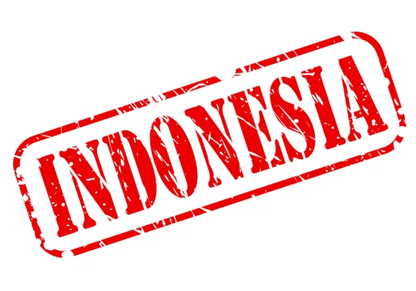 Indonesia timbro rosso testo — Vettoriale Stock