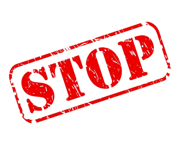 Stopp roter Stempel — Stockvektor