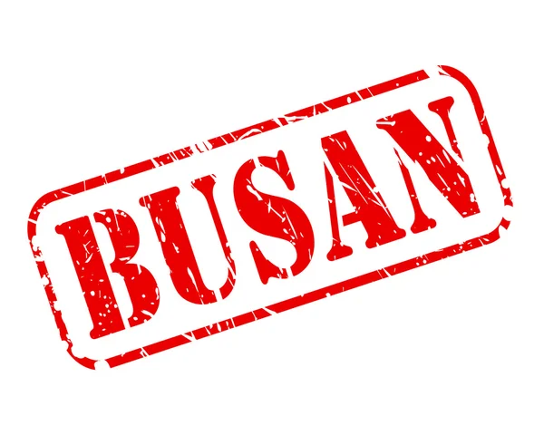 BUSAN red stamp text — Stock Vector