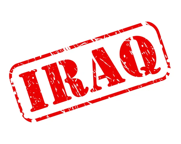 Texto del sello rojo IRAQ — Archivo Imágenes Vectoriales