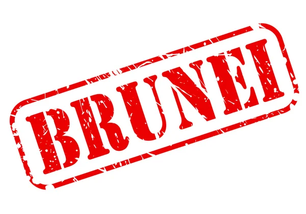 Brunei timbro rosso testo — Vettoriale Stock
