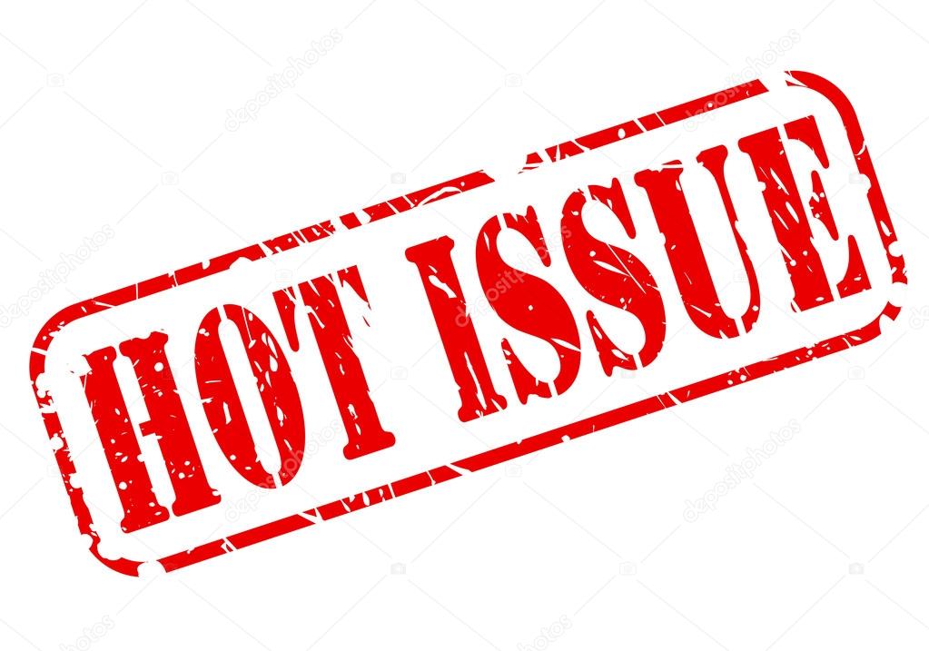 Hot issue red stamp text — Stock Vector © pockygallery #48965625