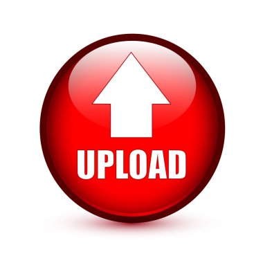 Kırmızı düğmeye metin ok ile karşıya yüklemek