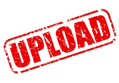 Kırmızı damga metni upload