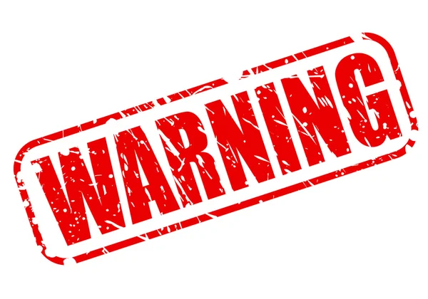 Warning red stamp text — Stock Vector