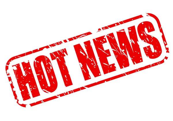 HOT NEWS en el texto del sello rojo — Vector de stock