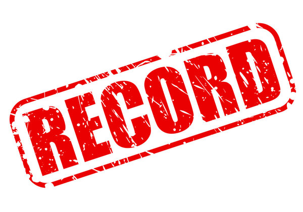 RECORD red stamp text