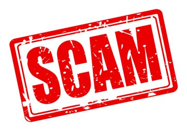 SCAM red stamp text clipart