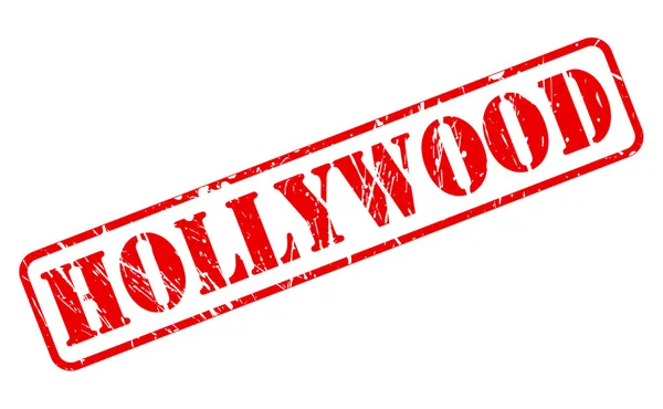 HOLLYWOOD red stamp text — Stock Vector