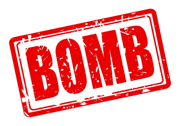 BOMB texte du timbre rouge — Image vectorielle
