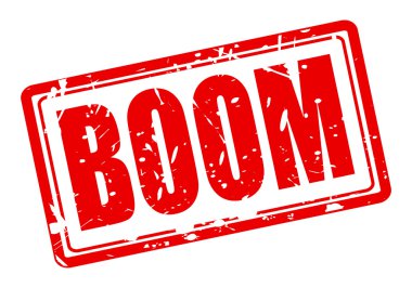 Boom kırmızı damga metni