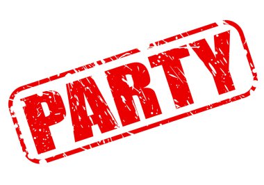 parti kırmızı damga metni