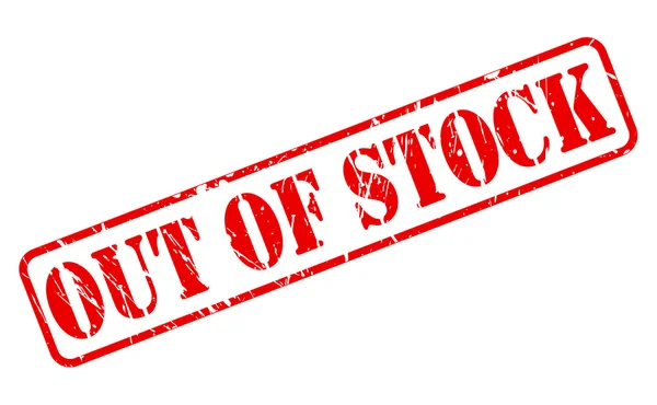 FUORI STOCK timbro rosso testo — Vettoriale Stock