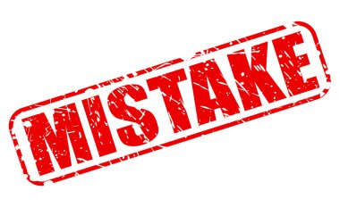 Mistake red stamp text clipart