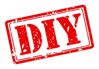 DIY kırmızı damga metni