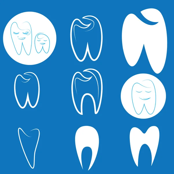 Íconos dentales — Vector de stock