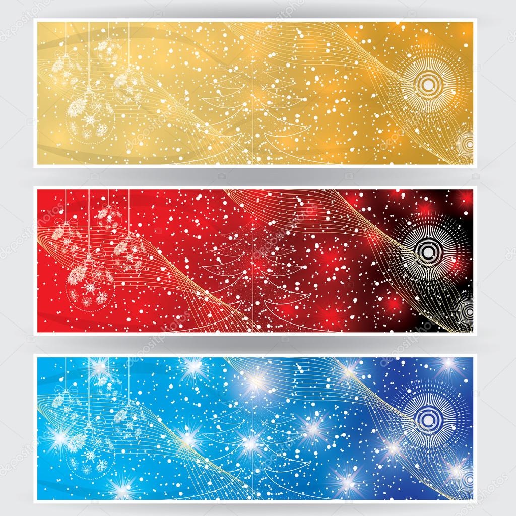 Winter web banners 3 colors