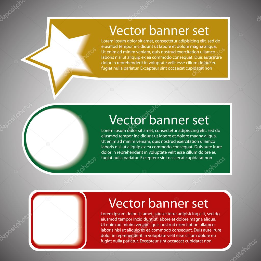 Winter web banners 3 colors