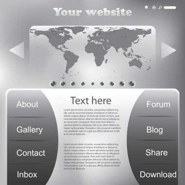 Vektör Web Sitesi Tasarım Şablonu
