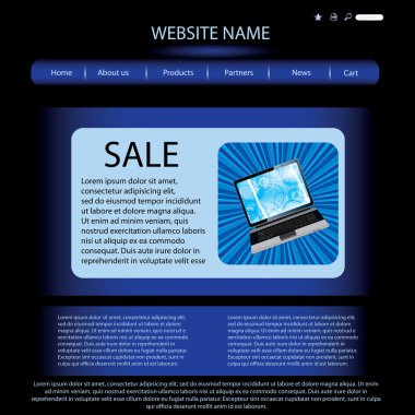 Vektör Web Sitesi Tasarım Şablonu
