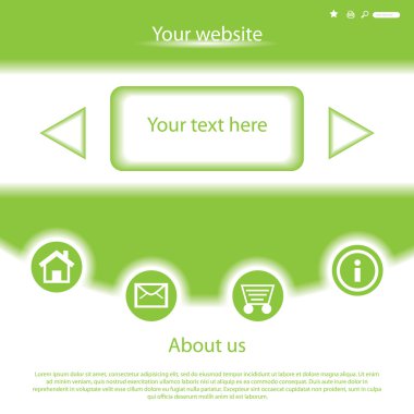 Vektör Web Sitesi Tasarım Şablonu