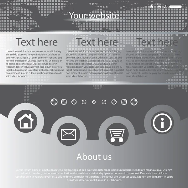Vektör Web Sitesi Tasarım Şablonu