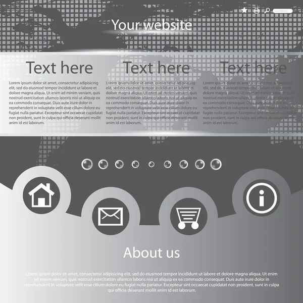 ベクターウェブサイトデザインテンプレート — ストックベクタ