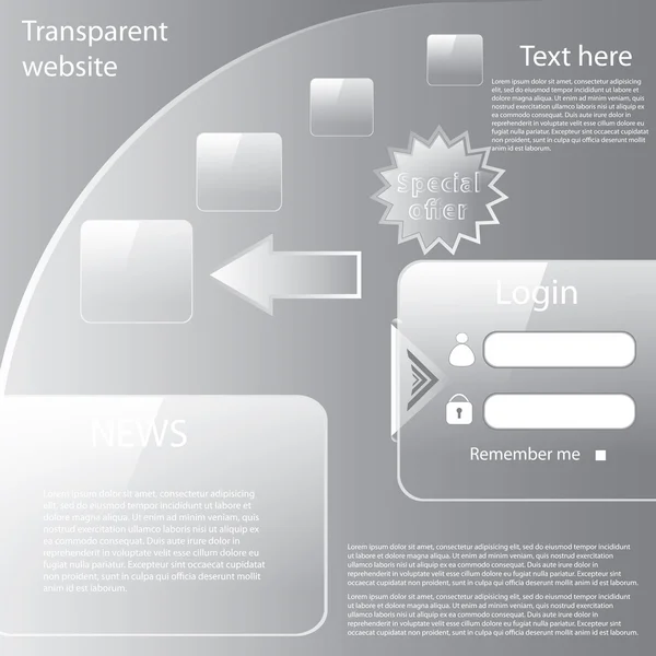 Modèle vectoriel de conception de site Web — Image vectorielle