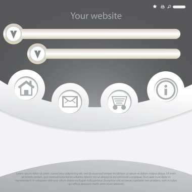 Vektör Web Sitesi Tasarım Şablonu