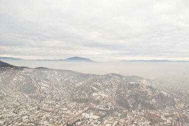 Kış büyük şehir brasov sahne