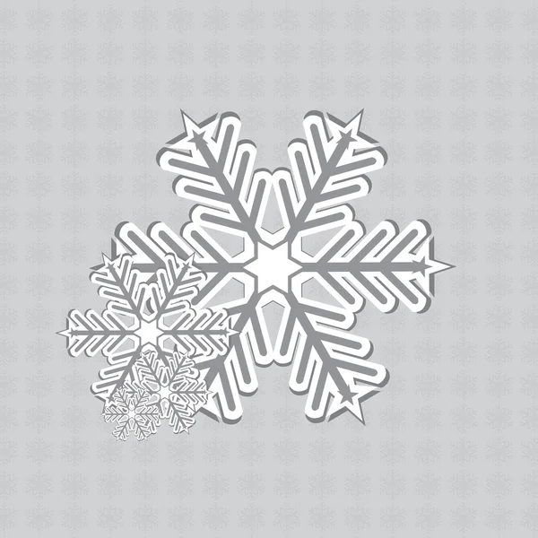 Diseño abstracto de copos de nieve de invierno — Vector de stock