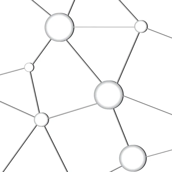 Molécule fond blanc argenté — Image vectorielle