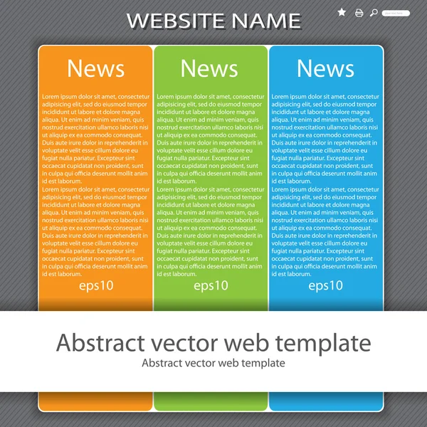 Moderne kleurrijke website sjabloonformulier — Stockvector