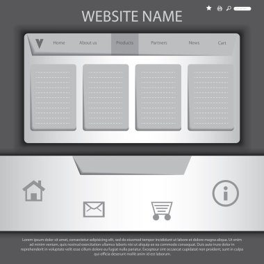 Vektör Web Sitesi Tasarım Şablonu