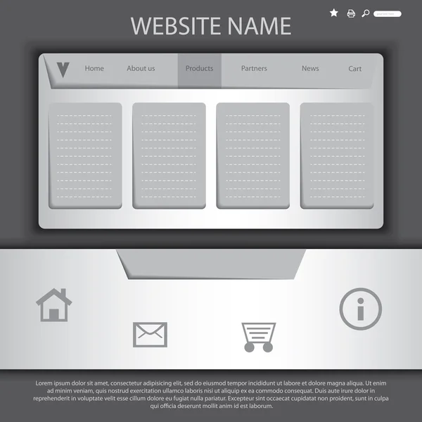Vector Website Design-Vorlage — Stockvektor