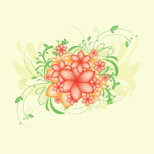 Absztrakt gyönyörű virágok kreatív design — Stock Vector