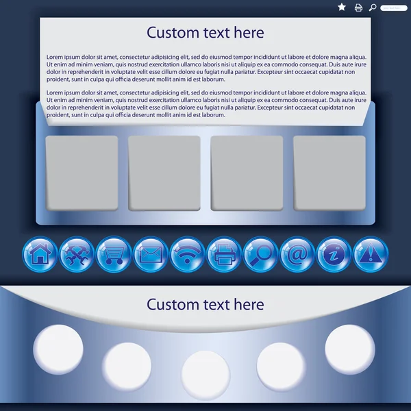 Vector Website Design-Vorlage — Stockvektor