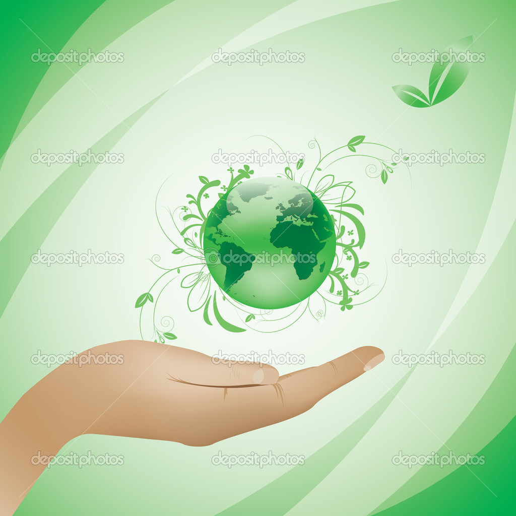 Environment concept green background