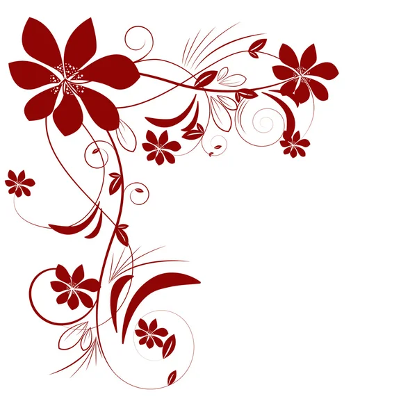 Flores hermosas abstractas diseño creativo — Vector de stock