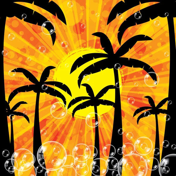 Summer tropical holiday background — Stock Vector