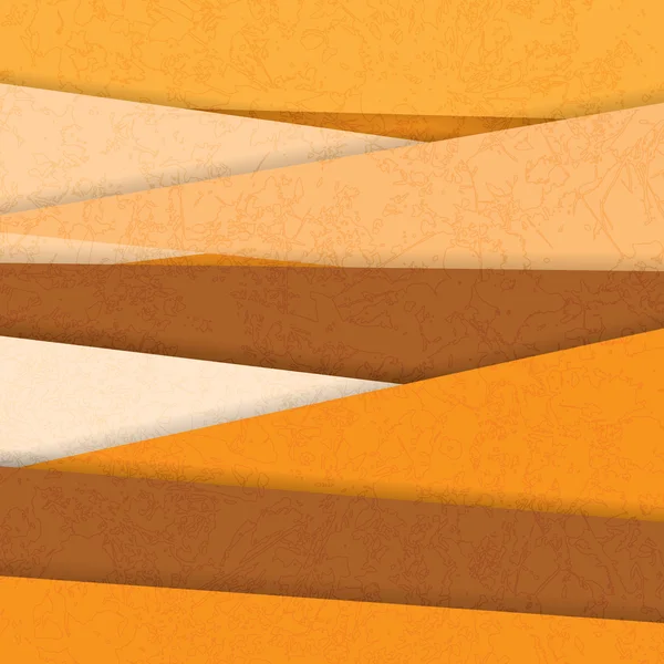 Fondo vectorial abstracto con capas de papel naranja — Vector de stock